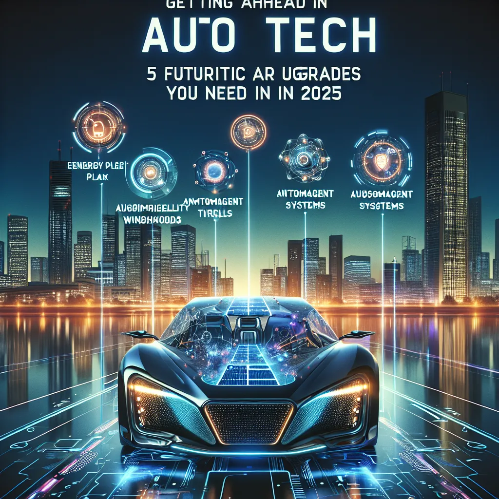 Getting Ahead in Auto Tech: 5 Futuristic Car Upgrades You Need in 2025