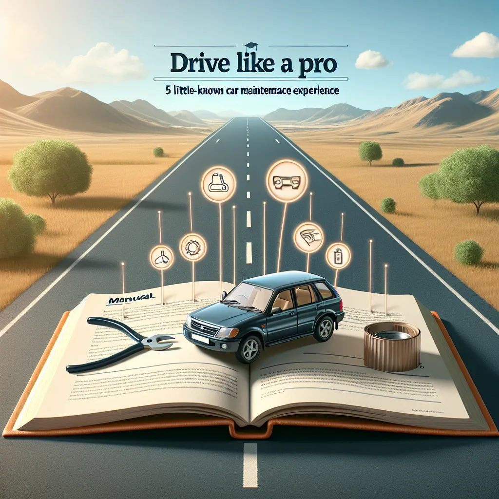 Drive Like a Pro: 5 Little-Known Car Maintenance Tips to Enhance Your Driving Experience