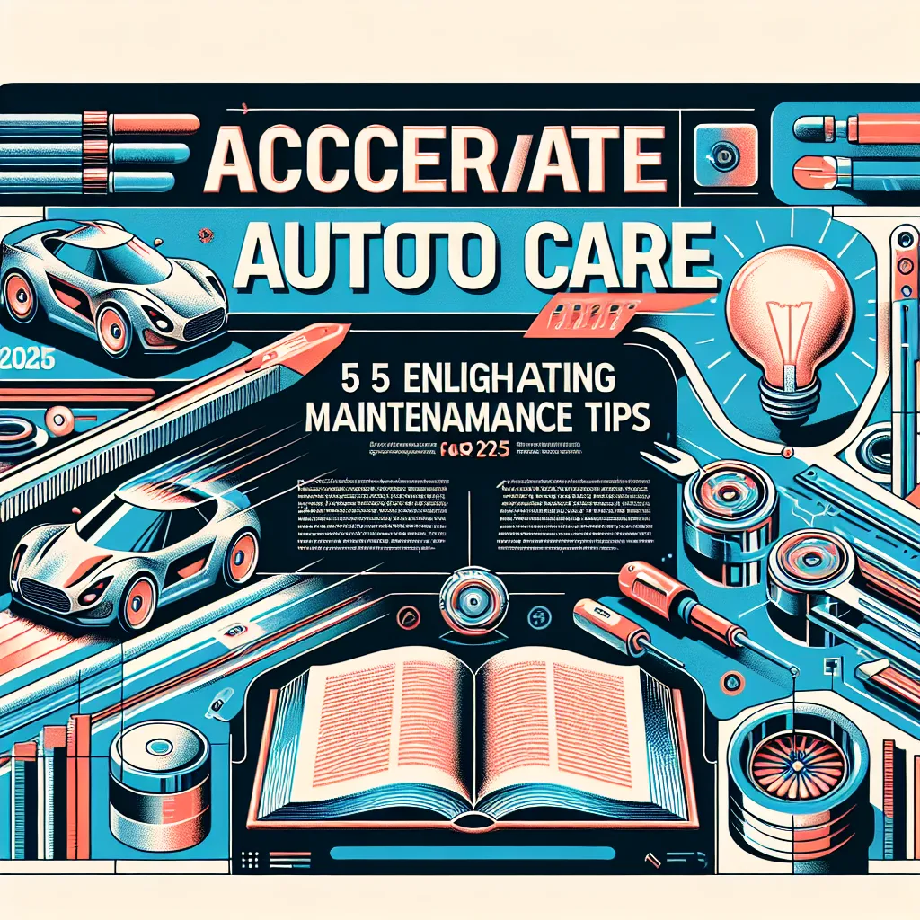 Accelerate Your Auto Care: 5 Enlightening Maintenance Tips for 2025