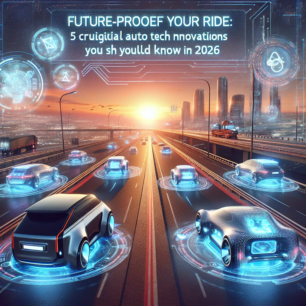 Future-Proof Your Ride: 5 Crucial Auto Tech Innovations You Should Know in 2026